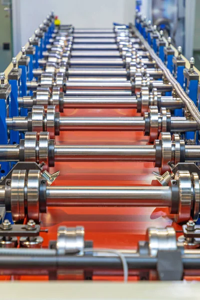 Shape Roll Forming Machine Equipment Factory — Stock Photo, Image