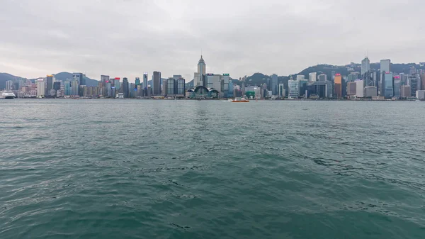 Hong Kong Abril 2017 Famoso Paisaje Urbano Victoria Harbour Hong — Foto de Stock