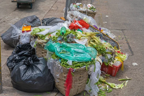 Müll Auf Der Straße Hongkong — Stockfoto