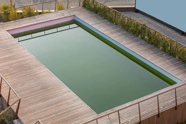 Uitzicht Vanuit Lucht Rustig Water Het Zwembad — Stockfoto
