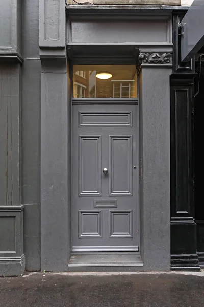 Ingresso Porta Argento Victorian Building Londra — Foto Stock