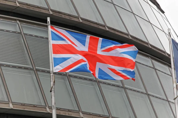 Union Jack British Flag City London Storbritannien — Stockfoto