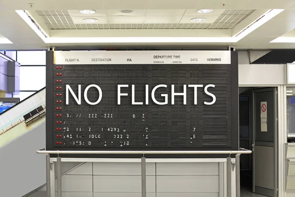 Nessun Volo Informazioni Destinazione Board Aeroporto — Foto Stock