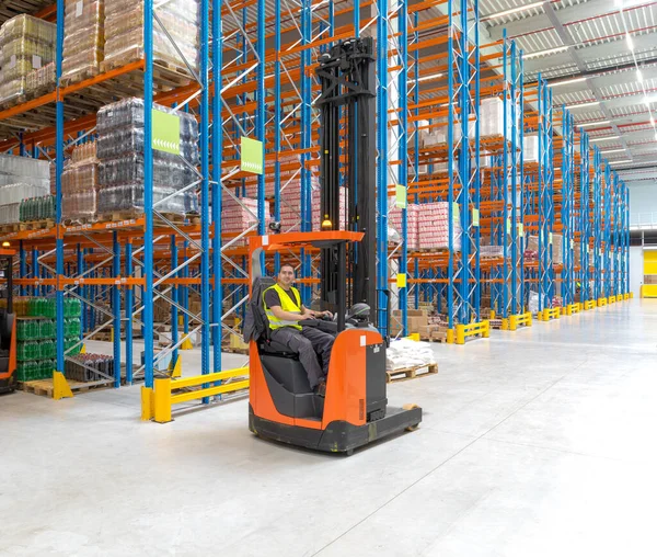 Distibution Warehouse Fulfilment Center Forklift Driver — 스톡 사진