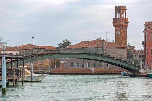 Footbridge Canal Murano Island Venice Italy — Stock Photo, Image