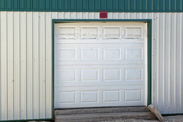 Closed Garage Door Entrance Farm Building — Stock Photo, Image