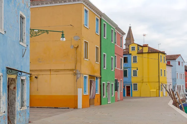 Prázdná Ulice Ostrově Burano Itálii — Stock fotografie