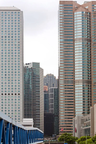 Modern Skyscrapers Office Buildings Hong Kong — Stock Photo, Image