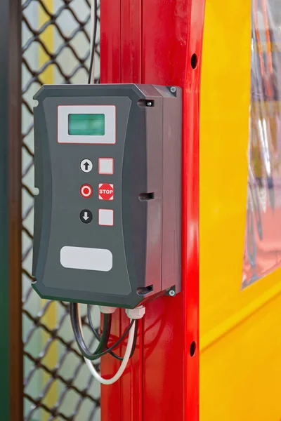 Caixa Controle Para Porta Rápida Armazém Industrial Building — Fotografia de Stock