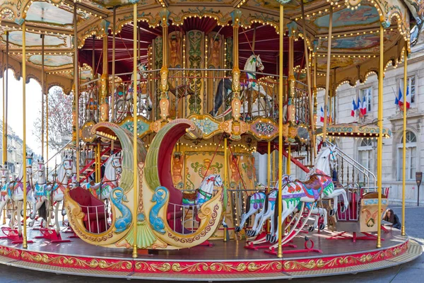 Avignon Francja Stycznia 2016 Vintage Carousel Merry Avignon Francja — Zdjęcie stockowe