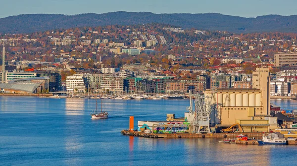 Oslo Norge Oktober 2016 Cityscape Fjord Höstdagen Oslo Norge — Stockfoto