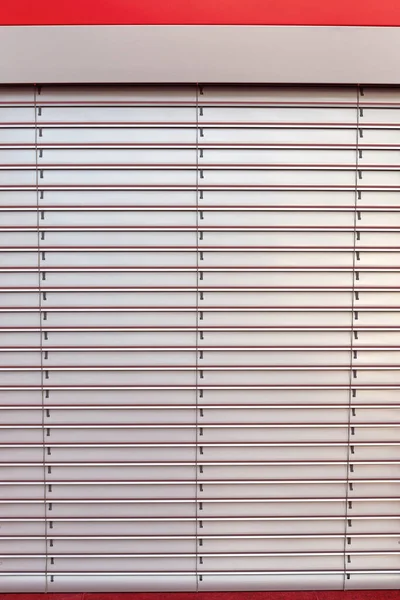 Modern Silver Aluminium Metal Blinds Build Window — Stock Photo, Image