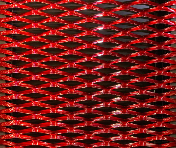 Estructura Malla Metálica Acero Color Rojo Para Industria —  Fotos de Stock