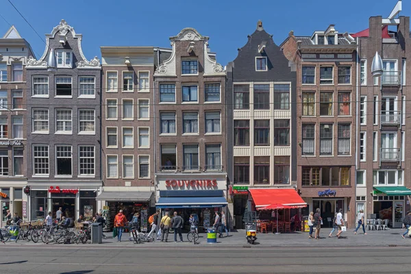 Amszterdam Hollandia 2018 Május Traditional Hosues Shops Street Amsterdam Holland — Stock Fotó