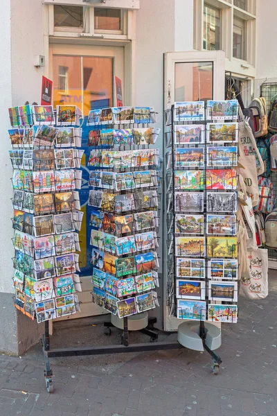 Amsterdam Pays Bas Mai 2018 Cartes Postales Rack Devant Boutique — Photo