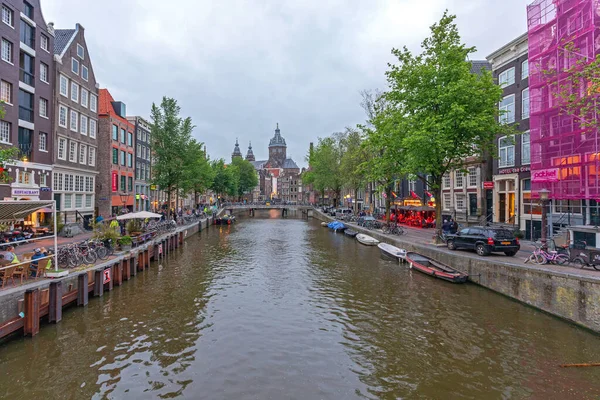 Amsterdam Paesi Bassi Maggio 2018 Famosa Attrazione Turistica Del Quartiere — Foto Stock