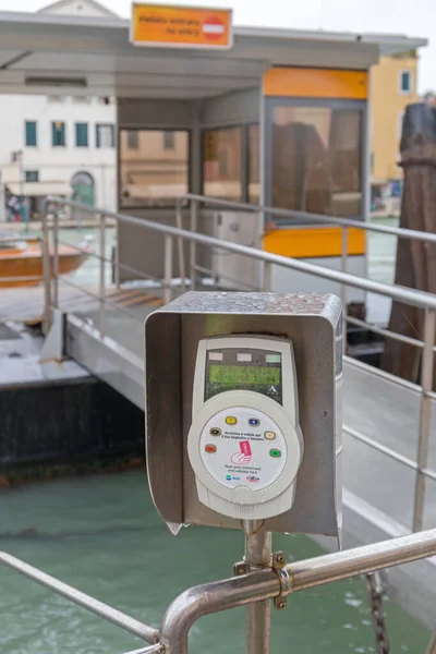 Vence Italy February 2018 Travel Card Validation Machine Public Transport — Stock Photo, Image