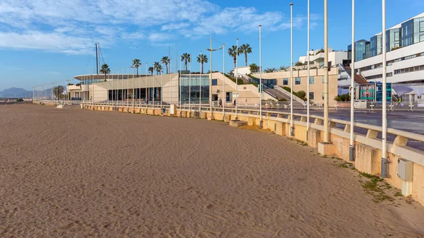 Cannes Frankreich Februar 2016 Leerer Croisette Strand Und Festspielhalle Winter — Stockfoto