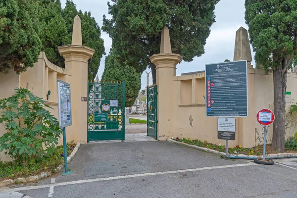 Nice France January 2018 Entrance Castle Cemetery Top Fortress Nice — Stock Photo, Image