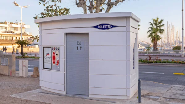 Cannes Francie Ledna 2018 Veřejná Toaletní Kabina Cannes Francie — Stock fotografie