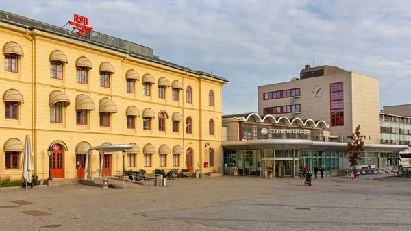 Drammen Norway October 2016 Nsb Train Station Building Drammen Norway — Stock Photo, Image