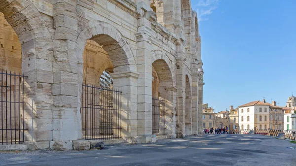 Arles Francja Stycznia 2016 Zabytek Starożytnego Rzymskiego Amfiteatru Arles Francja — Zdjęcie stockowe