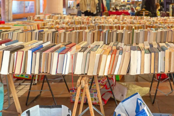 Cannes France February 2016 Old Books Sale Antique Market France — 스톡 사진