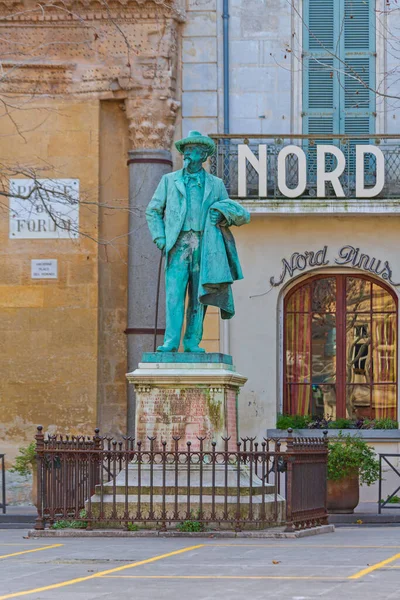 Arles Frankrijk Januari 2016 Monument Frederic Mistral Place Forum Arles — Stockfoto