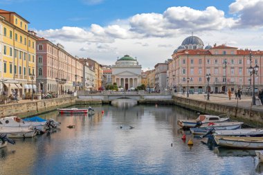 Trieste, İtalya - 7 Mart 2020: Trieste, İtalya 'da San Antonio Nuovo Kilisesi.
