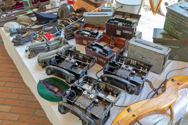 San Marino June 2019 War Electric Communication Antique Market Republic — Stock Photo, Image