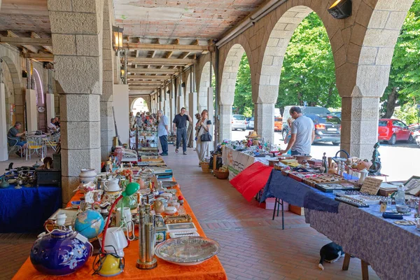 San Marino June 2019 Shoppers Antique Market Sunday Republic San — Stock Photo, Image