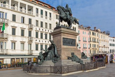 Venedik, İtalya - 9 Ocak 2017: Venedik, İtalya 'da Victor Emmanuel Anıtı.