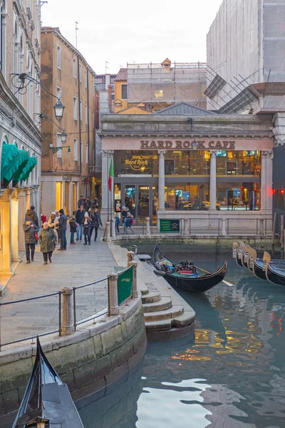 Venecia Italia Enero 2017 Famoso Hard Rock Café Canal Venecia — Foto de Stock