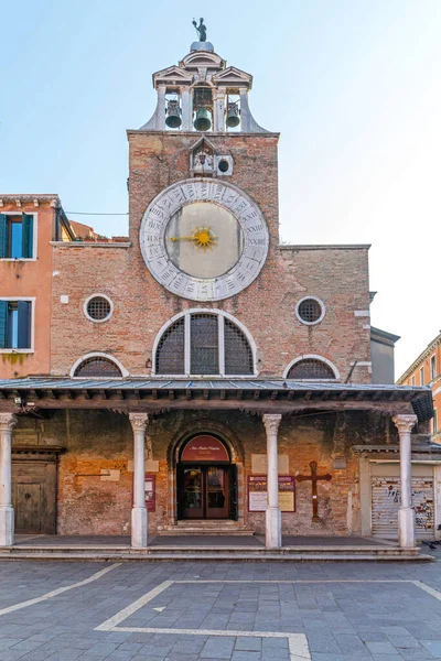 Velence Olaszország 2017 Január San Giacomo Rialto Templom Télen Velencében — Stock Fotó