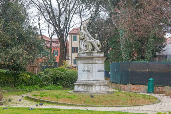 Vence Italie Février 2018 Statue Pietro Paleocapa Célèbre Scientifique Italien — Photo