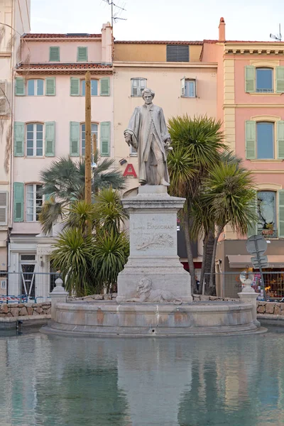 Cannes France January 2018 Statue Lord Brougham Pond Cannes France — Stock Photo, Image