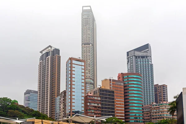 Tall Skyscraper Buildings Clouds Kowloon Hong Kong — Stock Photo, Image