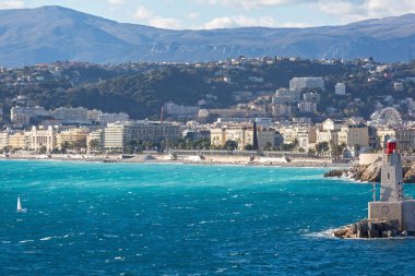 Güzel Fransa 'daki Mavi Akdeniz Deniz Feneri