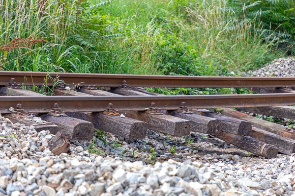 Flood Damaged Section of Rails Tracks Danger