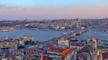 Altın Boynuz Kenti Öğleden Sonra Havadan İstanbul 'a Bakış