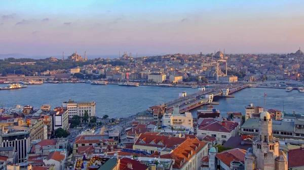 Altın Boynuz Kenti Öğleden Sonra Havadan İstanbul 'a Bakış