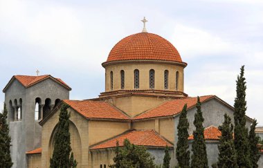 Atina 'daki Ekklisia Agia Triada Kutsal Üçlü Kilise Kubbesi