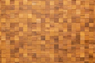 Kare Şekil Tahta Döşemeler Geometrik Duvar Arkaplanı
