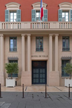 Nice, Fransa - 31 Ocak 2018: Nice, Fransa 'daki Lüks Otel de Ville.