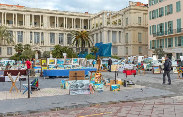 Nicea Francja Stycznia 2018 Obrazy Artystyczne Sprzedaż Brocante Antique Market — Zdjęcie stockowe
