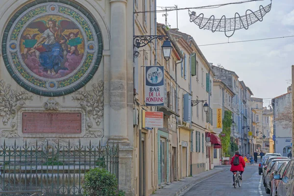 Arles Γαλλία Ιανουαρίου 2016 Ιστορικό Ορόσημο Της Amedee Pichot Fountain — Φωτογραφία Αρχείου