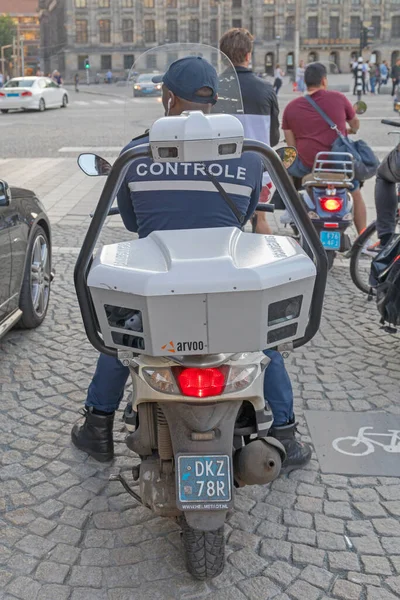 Amsterdam Netherlands May 2018 Mobile Parking Control Enforcement Cctv Camera — Stock Photo, Image