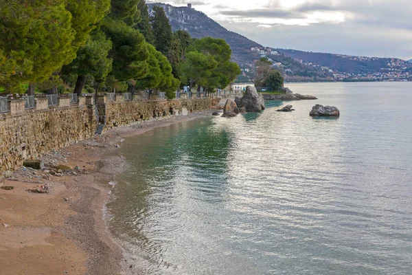 Pequeña Playa Costa Del Mar Adriático Cerca Trieste Italia —  Fotos de Stock