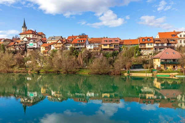 Reflection River Krka Novo Mesto Szlovénia — Stock Fotó