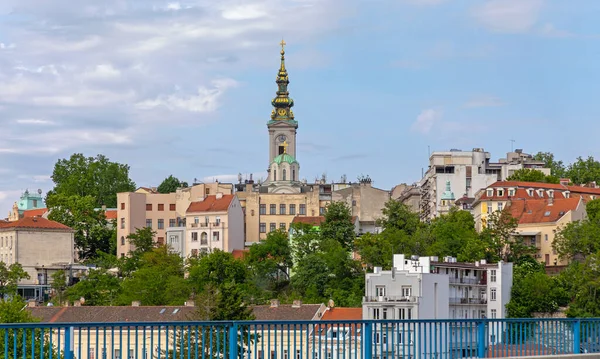 Régi Belgrád Szerbia Városkép Hídról — Stock Fotó
